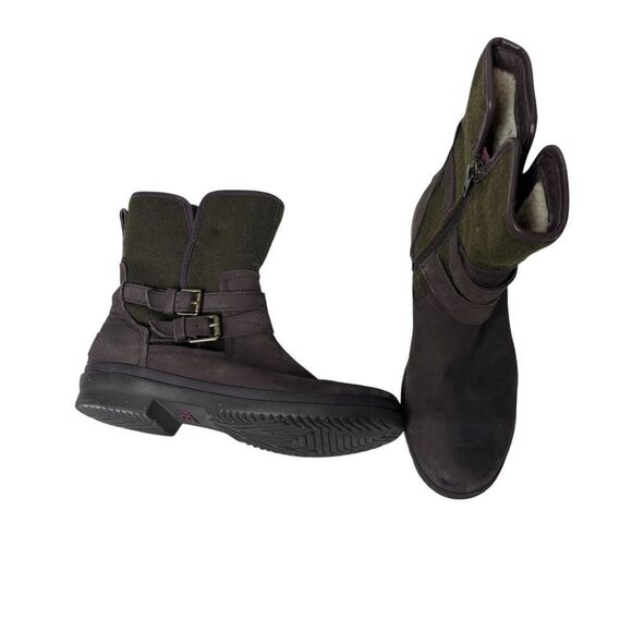 Ugg Simmens coffee olive green ankle boot - Picture 1 of 7